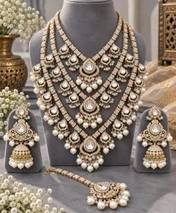 Hyderabad Pastel Heritage Semi-Bridal Necklace Set