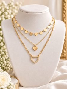 Trinity Heart Layered Necklace